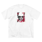 Redbabyの薔薇 front ビッグシルエットTシャツ