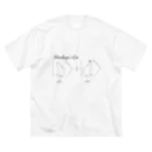 物理×数式×デザインのシュレディンガーの猫（状態の重ね合わせ） ビッグシルエットTシャツ