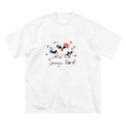 Mitsu-Zoのハードなバード ビッグシルエットTシャツ