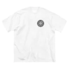 ポンチー麻雀の麻雀イーピンバックプリントTシャツ（ホワイト） ビッグシルエットTシャツ