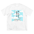 ぐりーんぴーす。の気まぐれSHOPのうちのルゥちゃん 【のんびり生きるver.】 Big T-Shirt