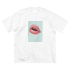 Kyoroko-boのJuicy lip pink ビッグシルエットTシャツ
