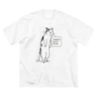 AmuAmu shopのおさかな買ってきてねこ ビッグシルエットTシャツ