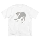 中華呪術堂（チャイナマジックホール）の猫功夫(猫カンフー) ビッグシルエットTシャツ