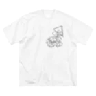 yamayamahanabanaのフリルを吐くデルタ ビッグシルエットTシャツ