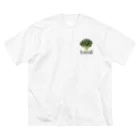 おもしろいTシャツ屋さんのブロッコリー　Broccoli ビッグシルエットTシャツ