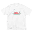 サメ わりとおもいののぼせたサメ ビッグシルエットTシャツ