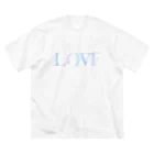 Awfo-loのLOVE ロゴ ／水彩風 ビッグシルエットTシャツ