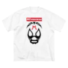 DRIPPEDのMIL MASCARAS-ミル・マスカラス-赤ボックスロゴ ビッグシルエットTシャツ