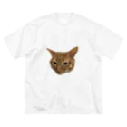 ごま猫の店の顔だけごま2 ビッグシルエットTシャツ