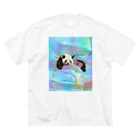 𝙈𝙊𝙈𝙊'𝙨 𝙎𝙝𝙤𝙥のホログラム & レトロpanda-03 Big T-Shirt