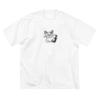 ハヤシライスしか勝たんのハヤシの猫 ビッグシルエットTシャツ