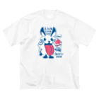 イラスト MONYAAT のモコモコラビット1号*Lick Lick Lick Big T-Shirt