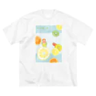 小桜森のラブバとフルーツ（白地用） Big T-Shirt