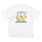 イラスト MONYAAT のBEER!BEER!BEER! A ビッグシルエットTシャツ