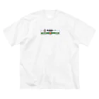 鉄道博士 / Dr.Railwayの鉄道博士駅名標（JR東日本タイプ） ビッグシルエットTシャツ