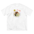 群青色ショップの豚骨ラーメン　チャーハンセット ビッグシルエットTシャツ