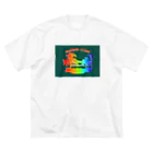hsclip HIROのハワイ　海岸　ロゴ ビッグシルエットTシャツ