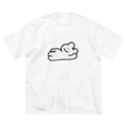 うさみの寝床のだらける うさみ ビッグシルエットTシャツ