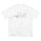 nya-mew（ニャーミュー）のへべれけ猫 ビッグシルエットTシャツ