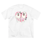 niconicotontonのうちの子1番☆トムくん＆パルくん ハート ビッグシルエットTシャツ