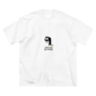 LunatiqueRestaurantの[LunaticRestaurant]黒猫 ビッグシルエットTシャツ