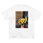 ririmuの優しいお花。 ビッグシルエットTシャツ