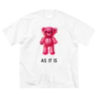 cocoartの雑貨屋さんの【As it is】（桃くま） ビッグシルエットTシャツ