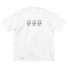 yoyoyonのふりふりパンダ ビッグシルエットTシャツ