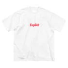 orumsの露骨な [Explicit] -Red Text Logo- ビッグシルエットTシャツ