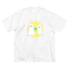 PUCHIN's shopの白文鳥たち ビッグシルエットTシャツ