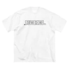 GALACTIC REBELのREBEL LINE BLACK ビッグシルエットTシャツ