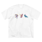 piqueno sorteのキバタンとミミズクとインコ Big T-Shirt