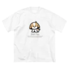 ぽんずのLovelyシーズー犬グッズのかわいいシーズーのイラスト入りシンプルTシャツ ビッグシルエットTシャツ