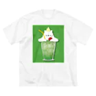 しろくま&ペンギン通信のしろくまクリームソーダ ビッグシルエットTシャツ