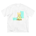 KAZZのだぼっとTシャツにゃんこ ビッグシルエットTシャツ