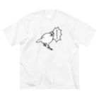 たかはらの怒り狂うチンピラ文鳥 ビッグシルエットTシャツ