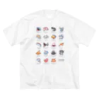 mincruの深海魚図鑑1_カラー ビッグシルエットTシャツ