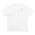 ウキグサ書店・雑貨部の青み紫　ネイル ビッグシルエットTシャツ