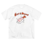 ガモさんのEat and Move えび ビッグシルエットTシャツ