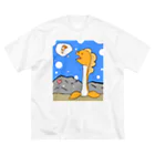 IQ200のチンアナゴになりたい恐竜くん ビッグシルエットTシャツ