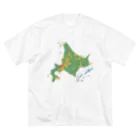 北海道ファンマガジン編集部の北海道179市町村地図 ビッグシルエットTシャツ