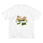 KAMAP ＆ Ricaの【KAMAP】枝豆とハムスター兄弟 Big T-Shirt