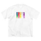 NINEの水彩 五色帯 Big T-Shirt