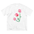 Mermaiddropの薔薇の花束には足りなくて ビッグシルエットTシャツ