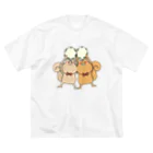 ちゃろ子リス⭐️のちゃろリスくん ビッグシルエットTシャツ