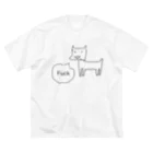 十文字のf＊ck dog ビッグシルエットTシャツ