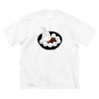 Draw freelyのクリーム白玉ぜんざい ビッグシルエットTシャツ