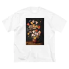 絵画を纏うのブリューゲル　陶器の花瓶に入った花 Big T-Shirt