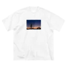 FORK_の明け方の観覧車【風景】 ビッグシルエットTシャツ